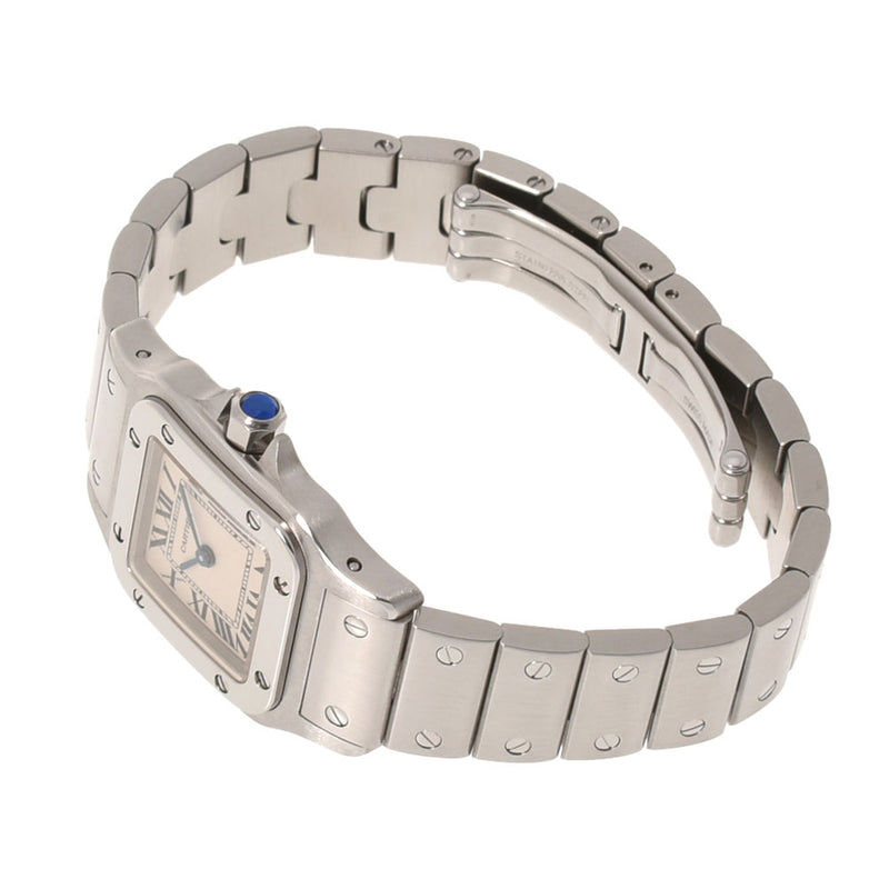 Cartier Cartier Santo Sugarbe SM W20056D6 Ladies SS Watch Automatic Silver Dial A Rank Used Ginzo