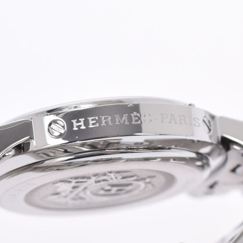 HERMES エルメス クリッパー CL4.210 レディース SS 腕時計 クオーツ ホワイトシェル文字盤 ABランク 中古 銀蔵