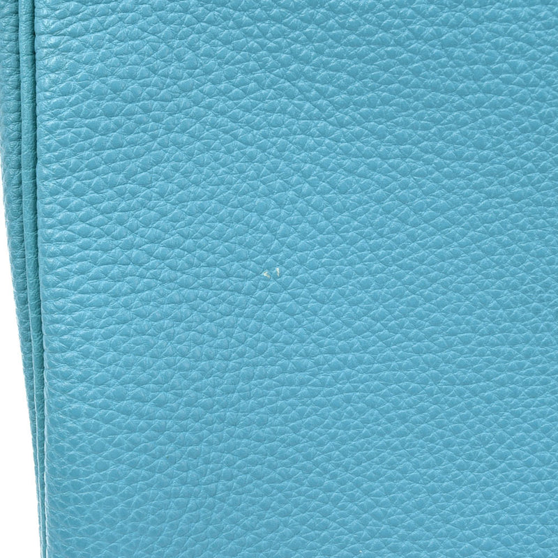 HERMES Hermes Birkin 35 Blue Jean Paladium Bracket □ J engraved (around 2006) Ladies Togo Handbag AB Rank Used Ginzo