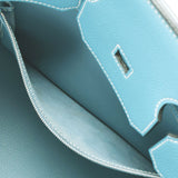 HERMES Hermes Birkin 35 Blue Jean Paladium Bracket □ J engraved (around 2006) Ladies Togo Handbag AB Rank Used Ginzo