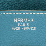HERMES Hermes Birkin 35 Blue Jean Paladium Bracket □ J engraved (around 2006) Ladies Togo Handbag AB Rank Used Ginzo