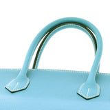 HERMES Hermes Birkin 35 Blue Jean Paladium Bracket □ J engraved (around 2006) Ladies Togo Handbag AB Rank Used Ginzo