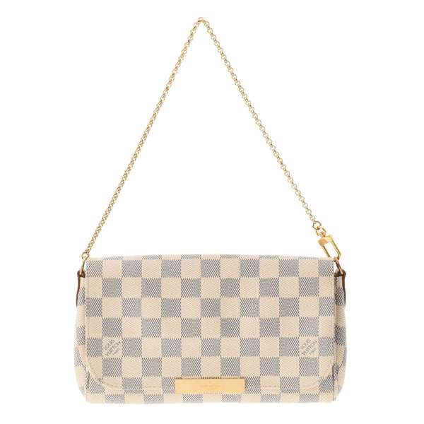 LOUIS VUITTON ルイヴィトン ダミエ アズール フェイボリットPM 白 N41277 レディース ダミエアズールキャンバス 2WAYバッグ Aランク 中古 銀蔵