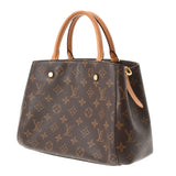 路易威顿路易·维顿（Louis Vuitton）路易威登（Louis Vuitton）会标montenyu bb棕色M41055女士会标帆布2Way Bag Ab AB等级使用Ginzo