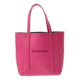 Balenciaga Balenciaga每天粉红色551815男女Calf手提袋AB级使用Ginzo