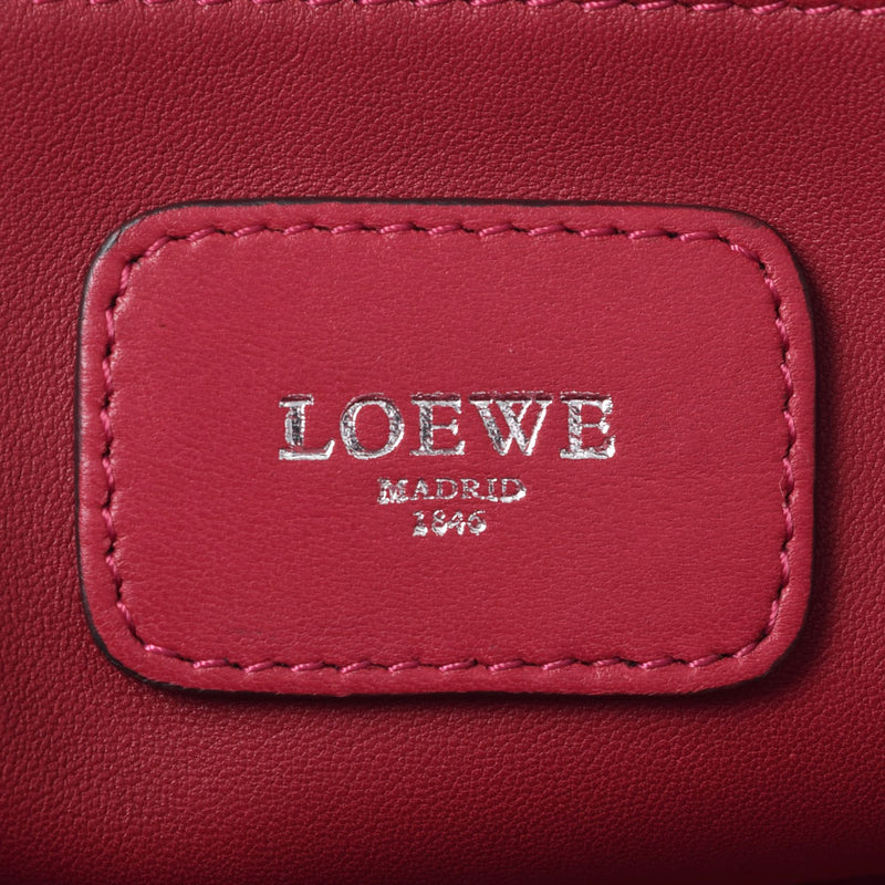Loewe Loewe Amazona Rose Pink Ladies小牛手袋二手Ginzo