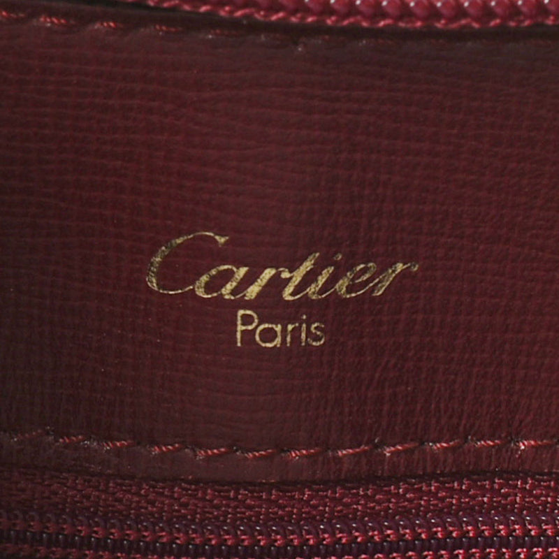 Cartier Cartier Mastline Backpack Bordeaux Ladies Calf Backpack Daypack A Rank used Ginzo