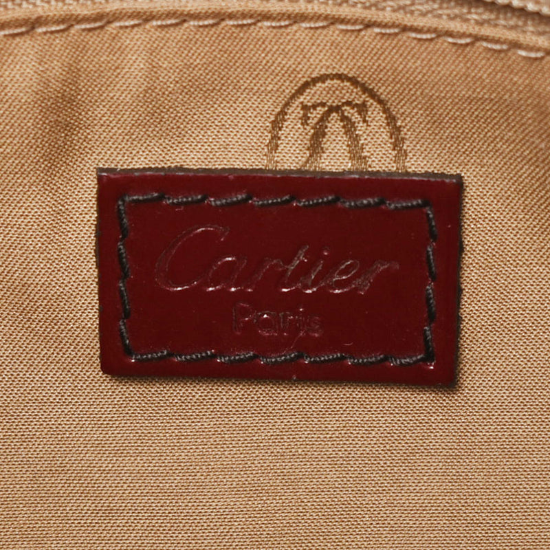 Cartier Cartier Cartier Martier Bordeaux Ladies Enamel Handbag A级使用Ginzo