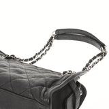 CHANEL シャネル マトラッセ チェーンバッグ 黒 シルバー金具 レディース  ソフトキャビア セミショルダーバッグ ABランク 中古 銀蔵