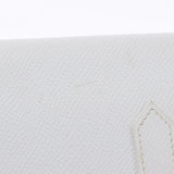 HERMES Hermes Bears France White Paladium Bracket □ K engraved (around 2007) Unisex Vo Epson Long Wallet B Feden Ginzo