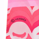 HERMES Hermes Twilly BRIDES DE GALA/Formation Bavern Pink Ladies Silk 100 % Scarf A Rank Used Ginzo