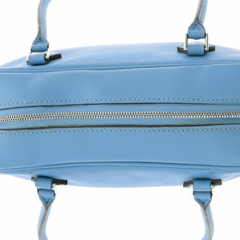 HERMES エルメス ミニプリュム ブルーパラダイス □R刻印(2014年頃)  レディース スイフト ハンドバッグ Aランク 中古 銀蔵