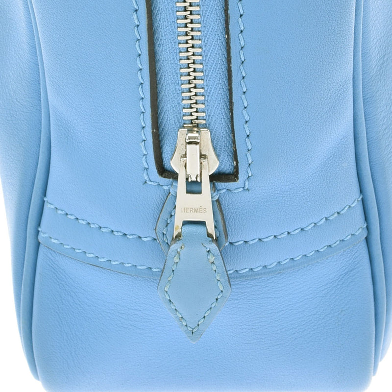 HERMES エルメス ミニプリュム ブルーパラダイス □R刻印(2014年頃)  レディース スイフト ハンドバッグ Aランク 中古 銀蔵