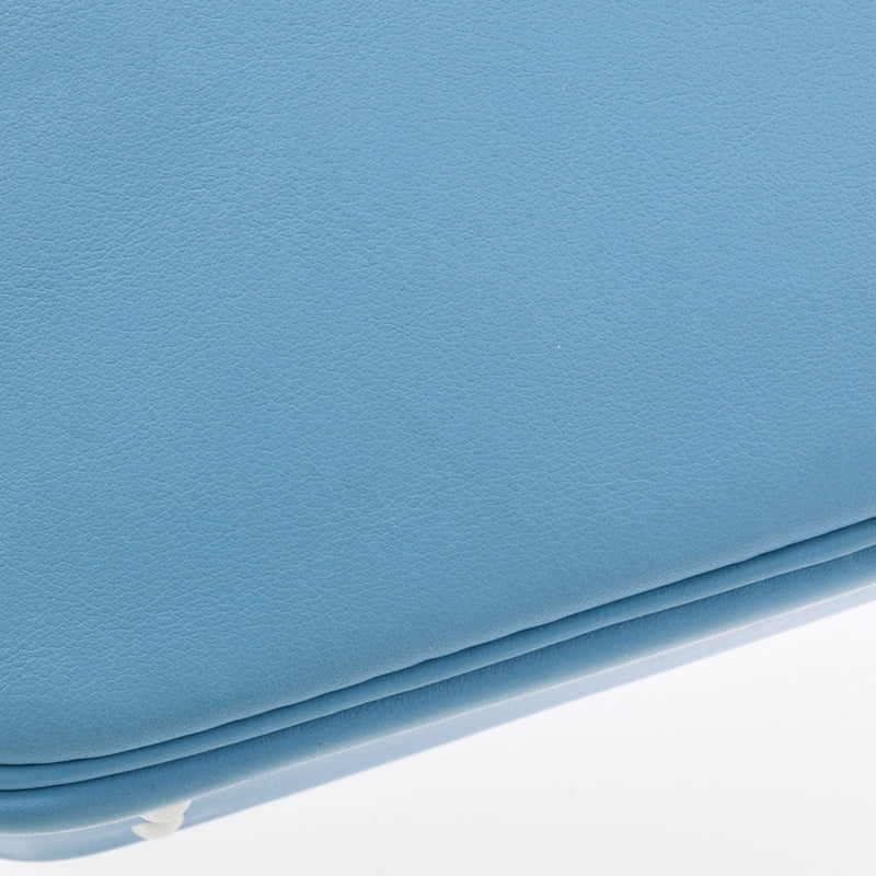 HERMES エルメス ミニプリュム ブルーパラダイス □R刻印(2014年頃)  レディース スイフト ハンドバッグ Aランク 中古 銀蔵