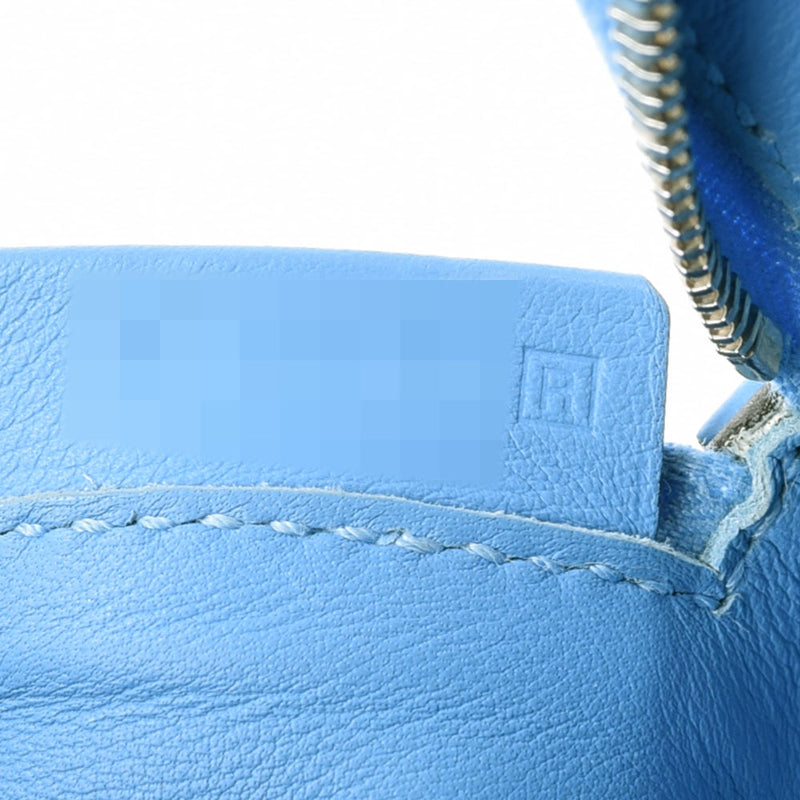 HERMES エルメス ミニプリュム ブルーパラダイス □R刻印(2014年頃)  レディース スイフト ハンドバッグ Aランク 中古 銀蔵