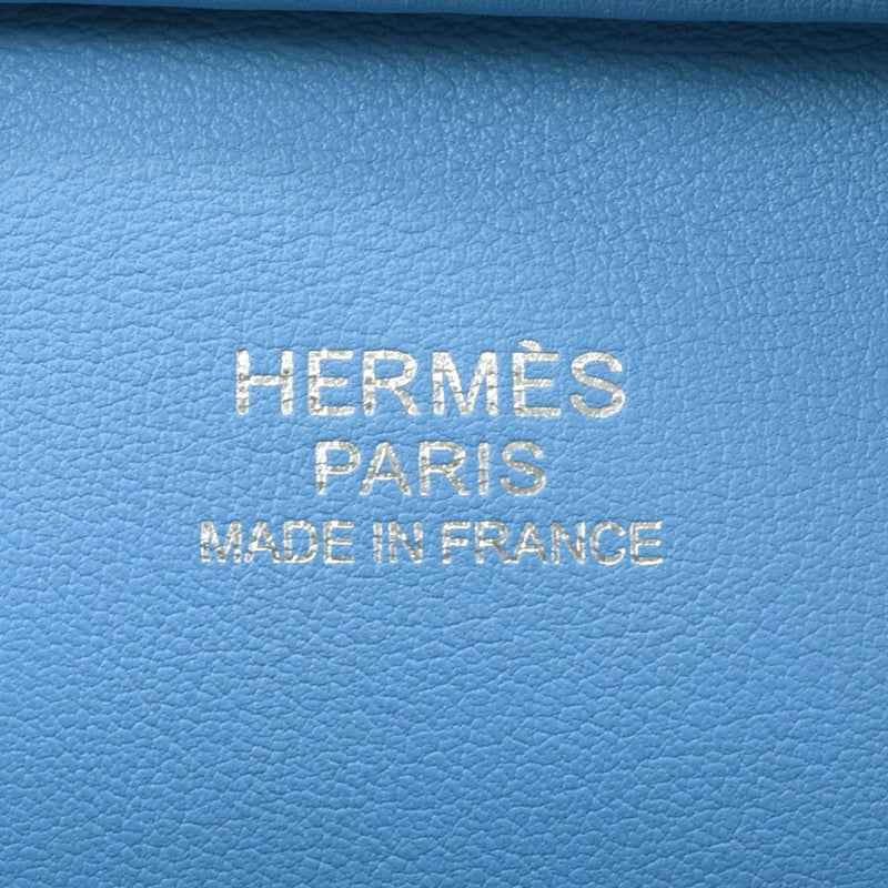 HERMES エルメス ミニプリュム ブルーパラダイス □R刻印(2014年頃)  レディース スイフト ハンドバッグ Aランク 中古 銀蔵