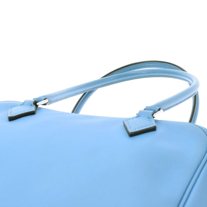 HERMES エルメス ミニプリュム ブルーパラダイス □R刻印(2014年頃)  レディース スイフト ハンドバッグ Aランク 中古 銀蔵