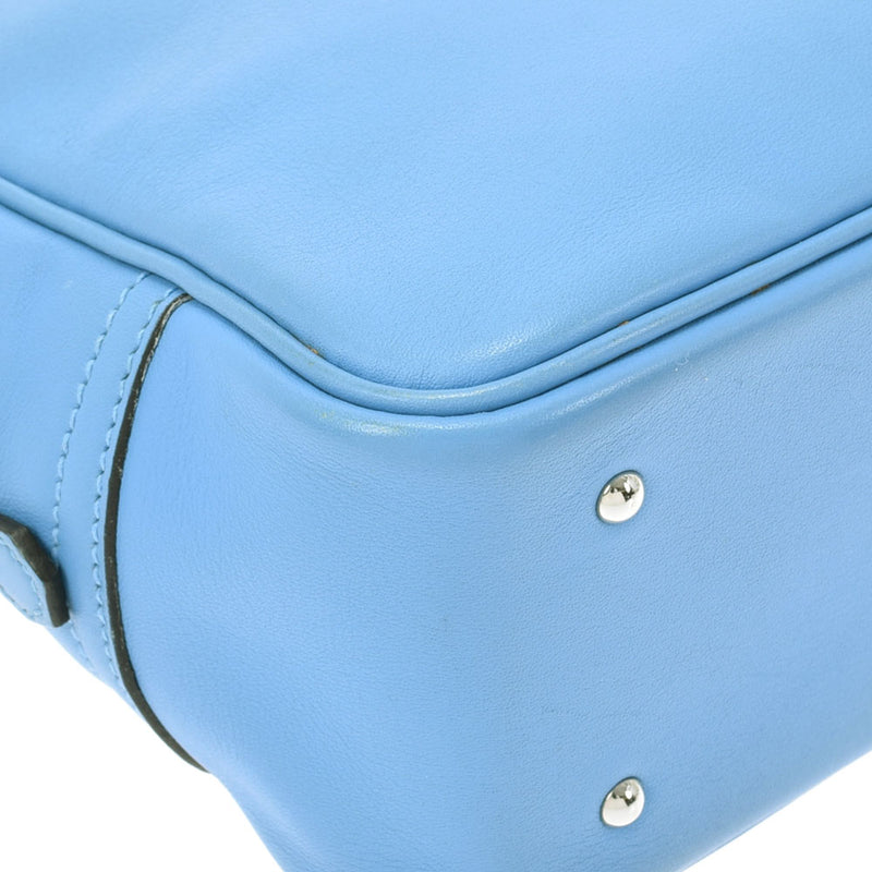 HERMES エルメス ミニプリュム ブルーパラダイス □R刻印(2014年頃)  レディース スイフト ハンドバッグ Aランク 中古 銀蔵