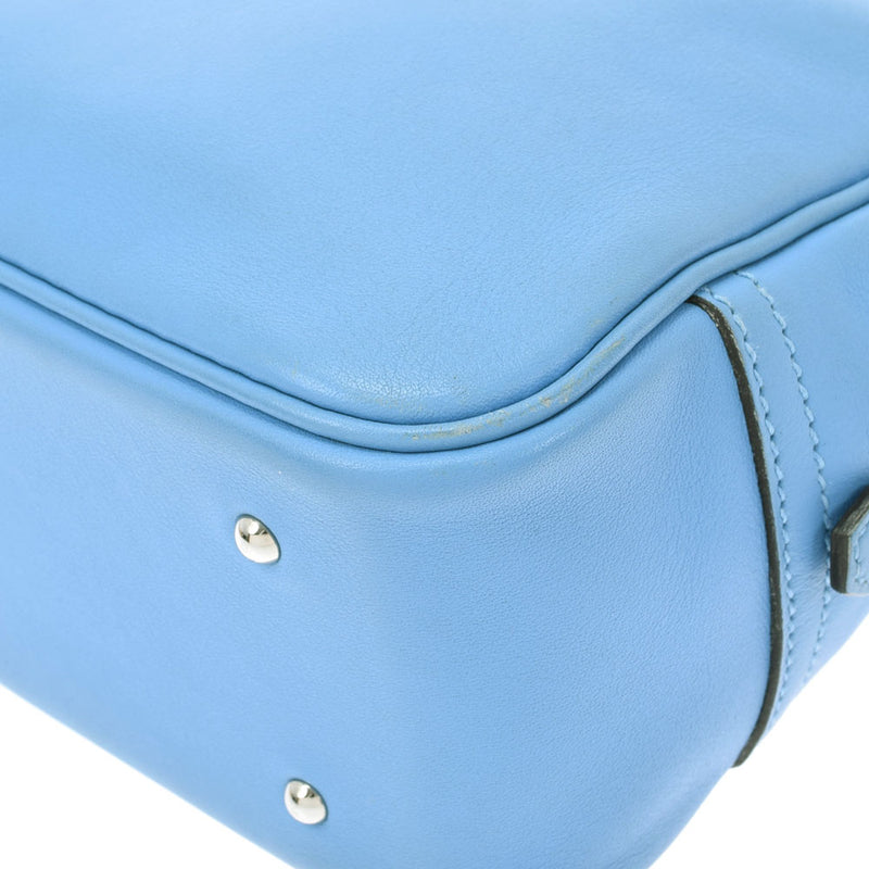 HERMES エルメス ミニプリュム ブルーパラダイス □R刻印(2014年頃)  レディース スイフト ハンドバッグ Aランク 中古 銀蔵