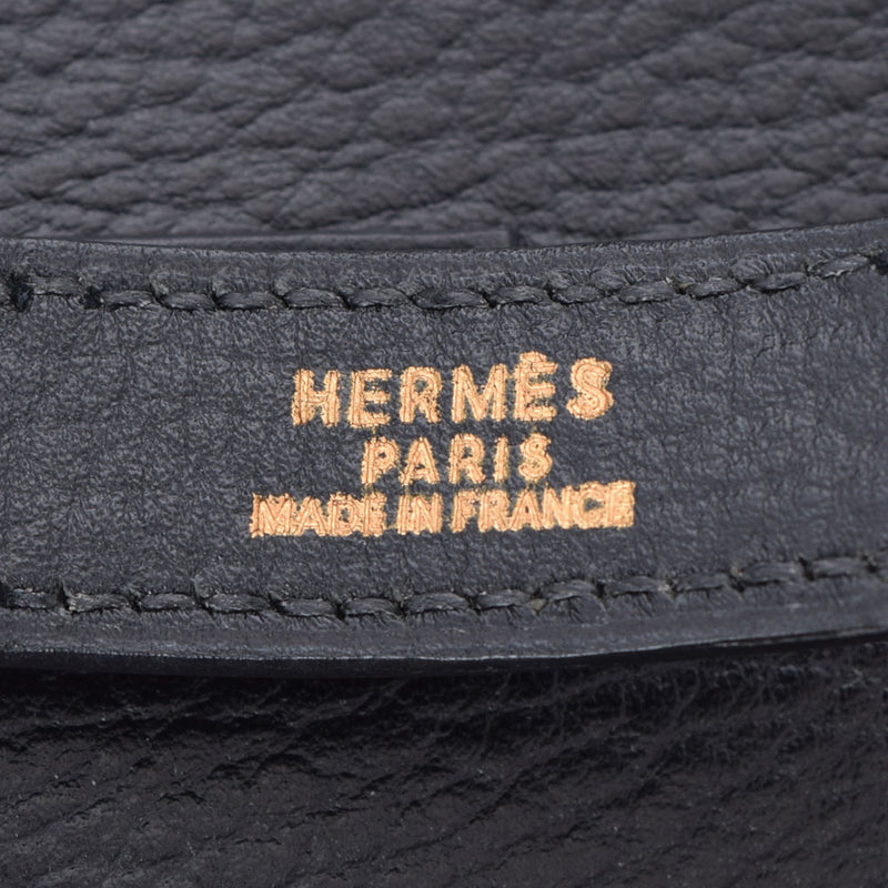 HERMES Hermes Trim 35 Black □ D engraved (around 2000) Ladies Aldenne One shoulder bag A rank used Ginzo