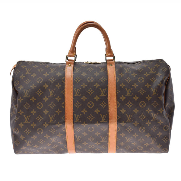 路易威顿路易斯·维顿（Louis Vuitton）Monogram keepol Band riere 50棕色M41426男女通用专着Boston Bag B Rank二手Ginzo