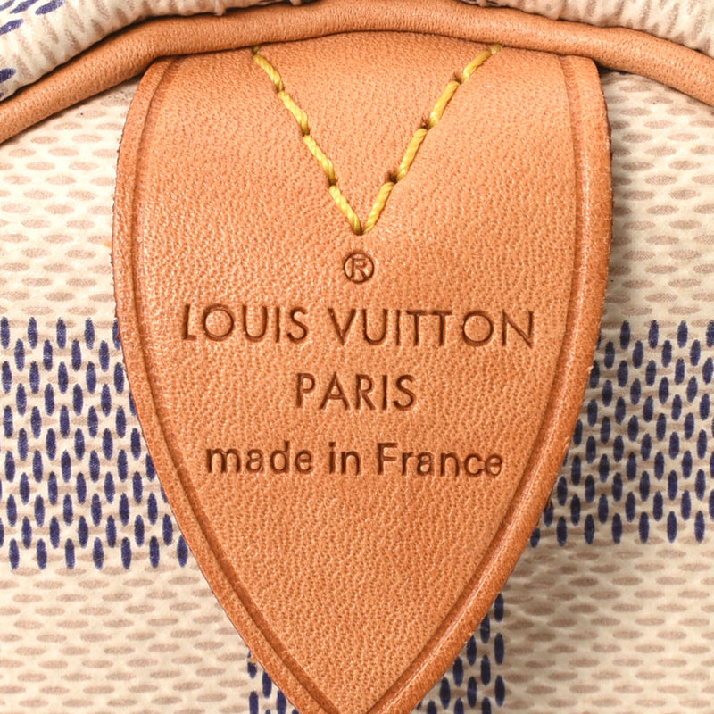 LOUIS VUITTON Louis Vuitton Dami Azur Speedy 25 White M41371 Ladies Dami Air Zulu Canvas Handbag AB Rank Used Ginzo