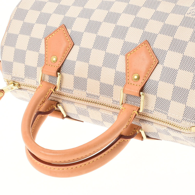 LOUIS VUITTON Louis Vuitton Dami Azur Speedy 25 White M41371 Ladies Dami Air Zulu Canvas Handbag AB Rank Used Ginzo