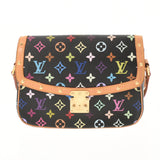 LOUIS VUITTON Louis Vuitton Multi -Color Solone Black M92639 Ladies Monogram Multicolor Leather Shoulder Bag AB Rank Used Ginzo