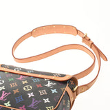 LOUIS VUITTON Louis Vuitton Multi -Color Solone Black M92639 Ladies Monogram Multicolor Leather Shoulder Bag AB Rank Used Ginzo