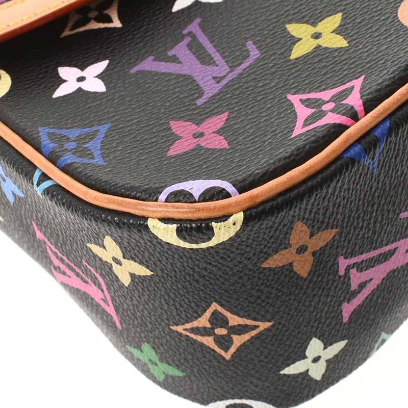 LOUIS VUITTON Louis Vuitton Multi -Color Solone Black M92639 Ladies Monogram Multicolor Leather Shoulder Bag AB Rank Used Ginzo