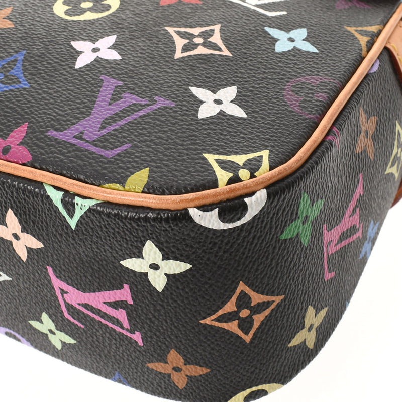 LOUIS VUITTON ルイヴィトン マルチカラー ソローニュ 黒 M92639 レディース モノグラムマルチカラー レザー ショルダーバッグ ABランク 中古 銀蔵