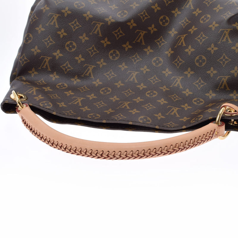 路易威顿路易·维顿（Louis Vuitton）路易·威登（Louis Vuitton）会标艺术MM BROWN M40249女士专着Semi -Shoulder Bag A RAGS二手Ginzo