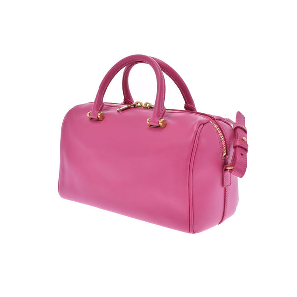 SAINT LAURENT Saint Laurent Baby Duffel Handbag Pink Ladies Leather 2WAY Bag A Rank used Ginzo