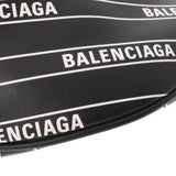 Balenciaga Balenciaga徽标印刷西袋黑色/白色565510女用皮革身体袋未使用的金佐