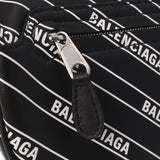 BALENCIAGA Balenciaga Logo Print West Bag Black/White 565510 Unisex Leather Body Bag Unused Ginzo