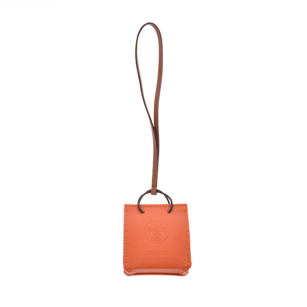 HERMES Hermes Sack Orange Bag Charm Fu Y -engraved (around 2020) Unisex Annomiro Charm unused Ginzo