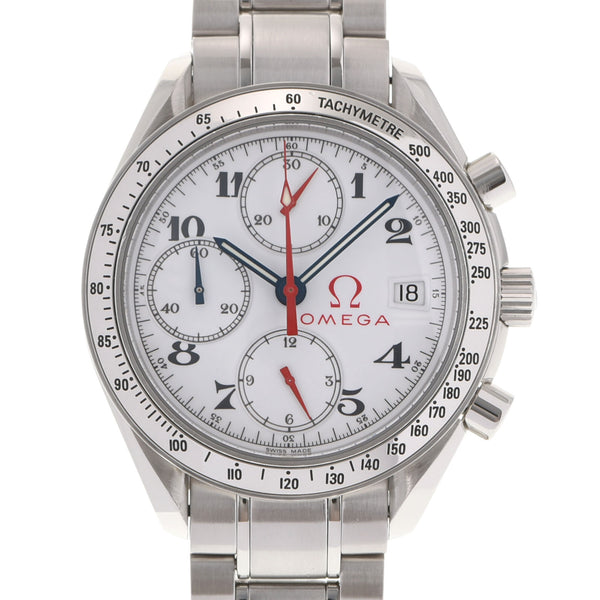 OMEGA Omega Speedmaster Date Athens Olympics 3515.20 Men's SS Watch Automatic Wraday White Dial A Rank used Ginzo