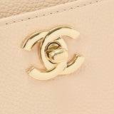 CHANEL Chanel Executive Tote 2WAY Gold Gold Bracket Ladies Caviar Skin Tote Bag AB Rank Used Ginzo