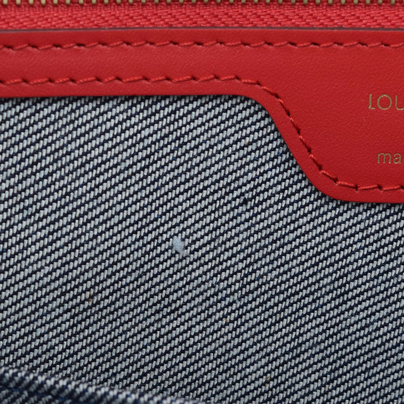 LOUIS VUITTON Louis Vuitton Monogram Denim Onzago GM 2WAY Blue/Red M449992 Unisex Denim Leather Handbag A Rank used Ginzo