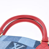 LOUIS VUITTON Louis Vuitton Monogram Denim Onzago GM 2WAY Blue/Red M449992 Unisex Denim Leather Handbag A Rank used Ginzo