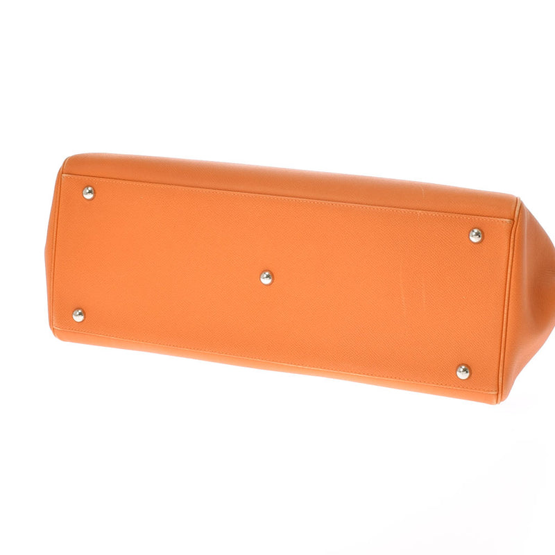 HERMES Hermes Parisibon Bay 40 Orange Silver Bracket □ J engraved (around 2006) Ladies Vo Epson Handbag B Rank used Ginzo