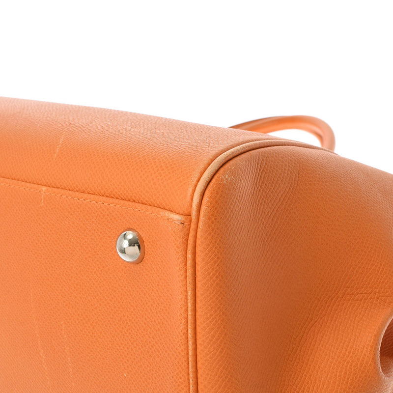 HERMES Hermes Parisibon Bay 40 Orange Silver Bracket □ J engraved (around 2006) Ladies Vo Epson Handbag B Rank used Ginzo