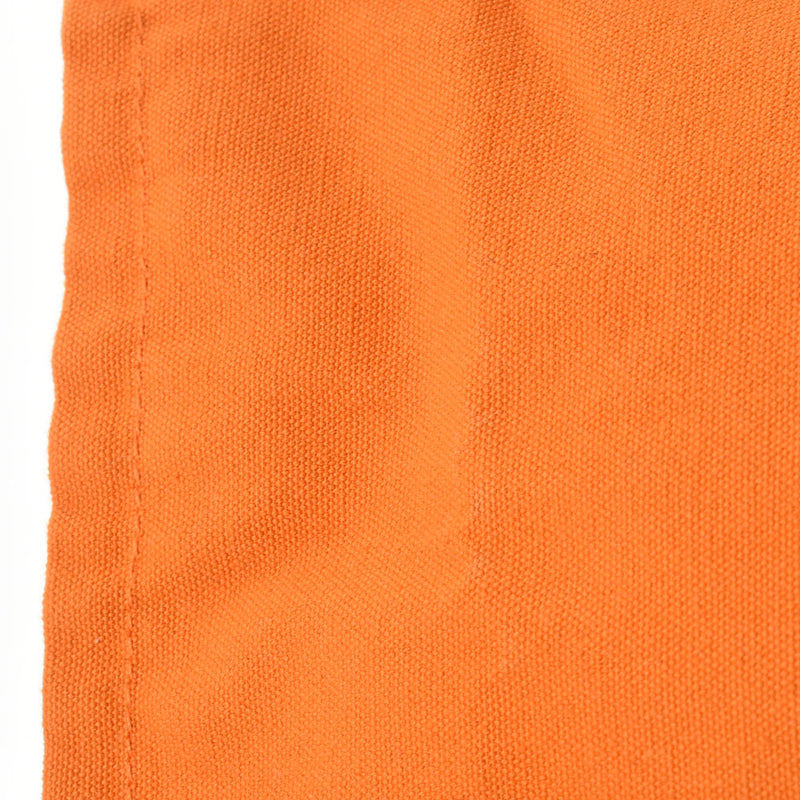 HERMES Hermes Bora Bora Flat Type Orange Silver Bracket Ladies Cotton 100% Pouch AB Rank Used Ginzo