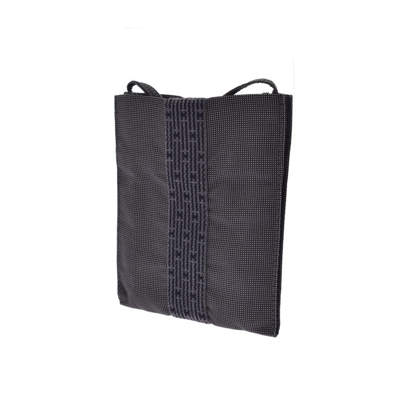 HERMES エルメス エールライン ポシェット グレー ユニセックス キャンバス ショルダーバッグ ABランク 中古 銀蔵