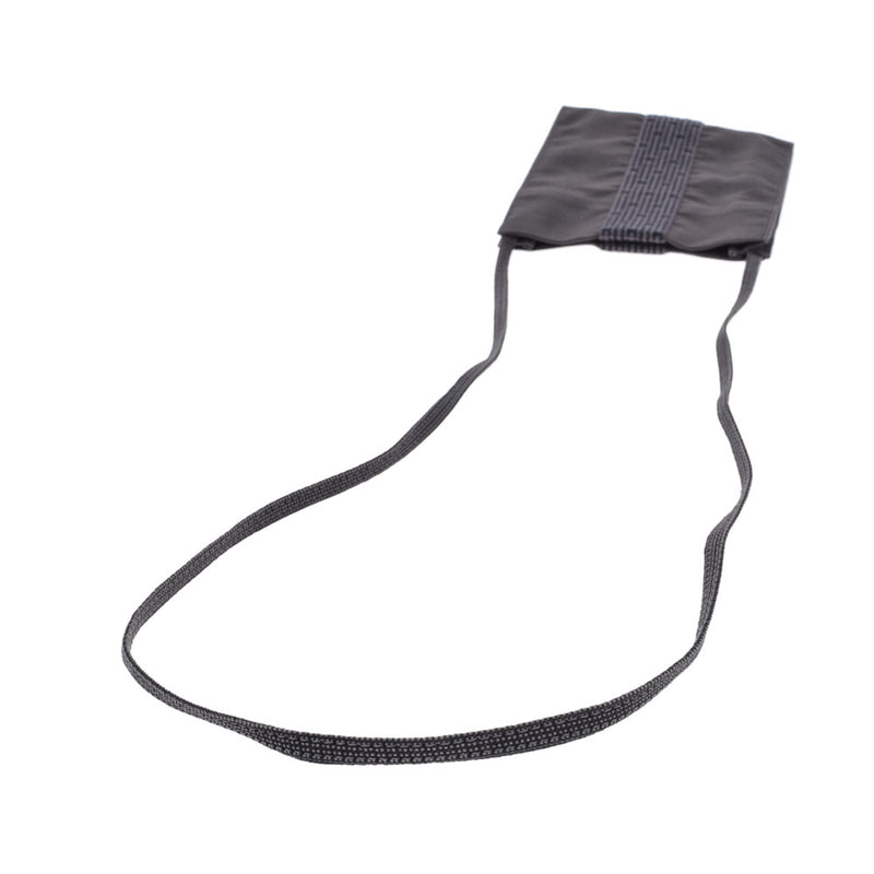 HERMES エルメス エールライン ポシェット グレー ユニセックス キャンバス ショルダーバッグ ABランク 中古 銀蔵