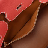 HERMES エルメス バーキン35 ローズジャイプール/ゴールド ゴールド金具 □O刻印(2011年頃) レディース ヴォーエプソン ハンドバッグ ABランク 中古 銀蔵