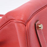 HERMES エルメス バーキン35 ローズジャイプール/ゴールド ゴールド金具 □O刻印(2011年頃) レディース ヴォーエプソン ハンドバッグ ABランク 中古 銀蔵