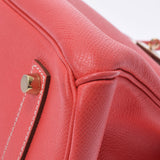 HERMES エルメス バーキン35 ローズジャイプール/ゴールド ゴールド金具 □O刻印(2011年頃) レディース ヴォーエプソン ハンドバッグ ABランク 中古 銀蔵