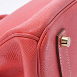 HERMES エルメス バーキン35 ローズジャイプール/ゴールド ゴールド金具 □O刻印(2011年頃) レディース ヴォーエプソン ハンドバッグ ABランク 中古 銀蔵