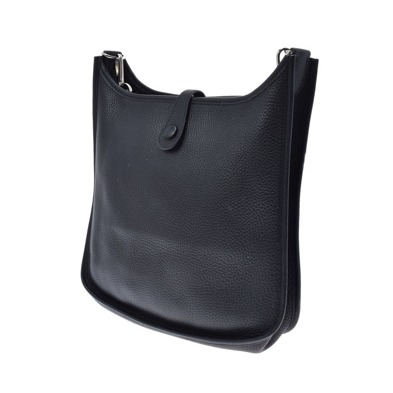 HERMES エルメス エブリン エヴリン PM 黒 シルバー金具 □J刻印(2006年頃) ユニセックス トリヨンクレマンス ショルダーバッグ Aランク 中古 銀蔵